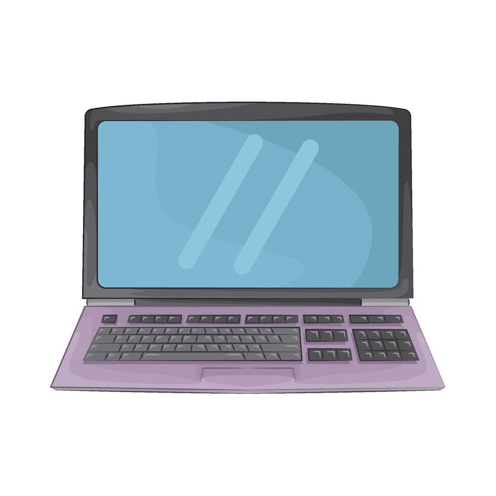 illustration of purple laptop vector