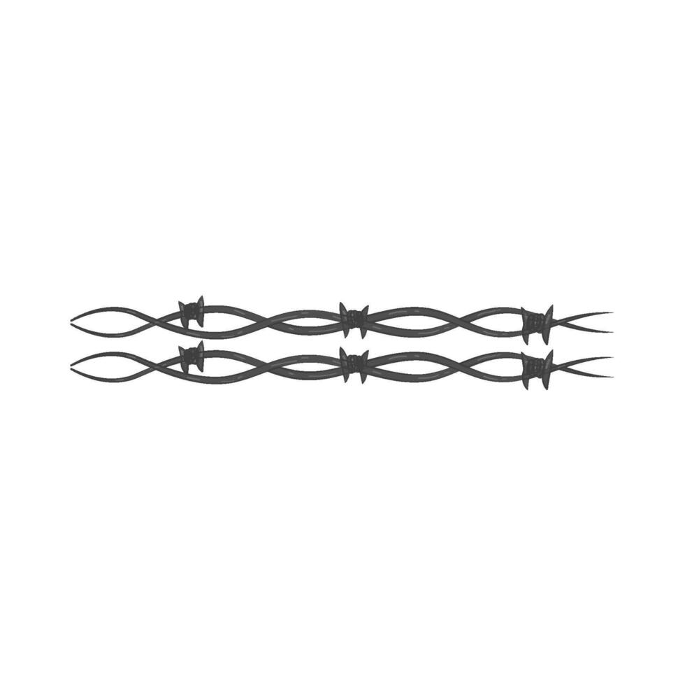 Illustration of Barbed Wire Fence vector