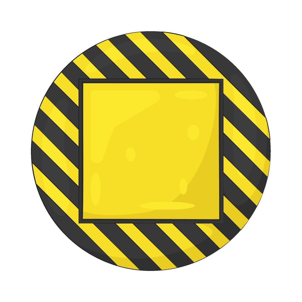 Illustration of warning circle vector