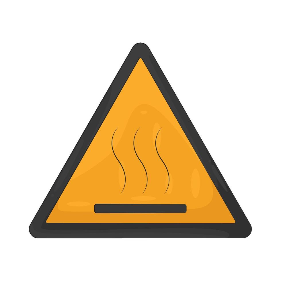 Illustration of Hot Surface Warning vector