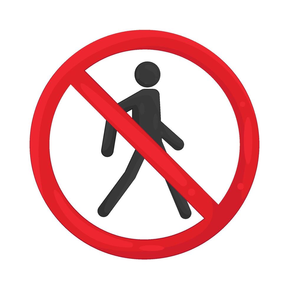 Illustration of Do Not Enter Sign vector