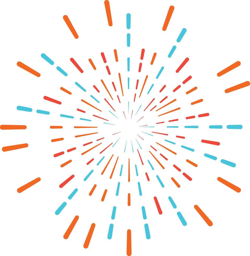 Fireworks Explode for Celebration New Year vector