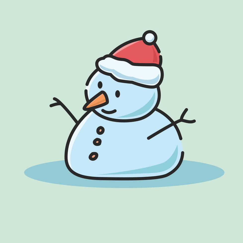 Icon Snowman in Winter 2025 vector