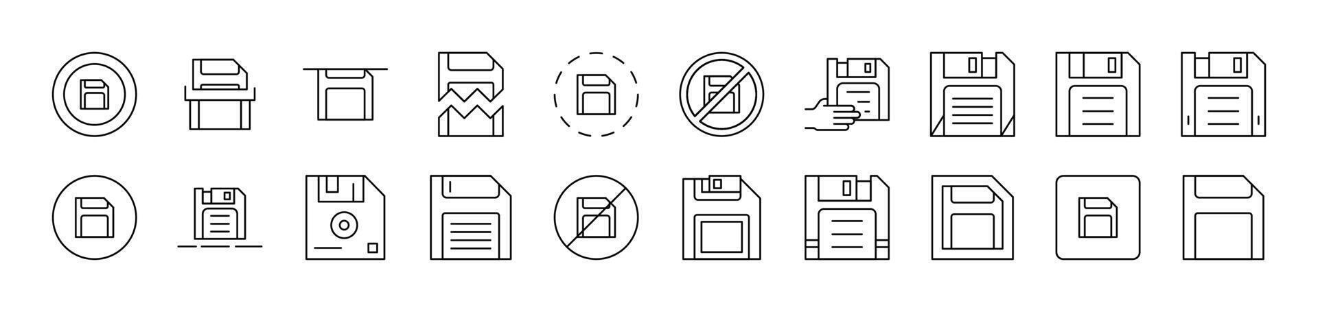 MicroSD Memory Card Icon Set for UI, Placards, Books, Apps. Editable Stroke. Suitable for Web Sites, Books, Cards, Apps vector