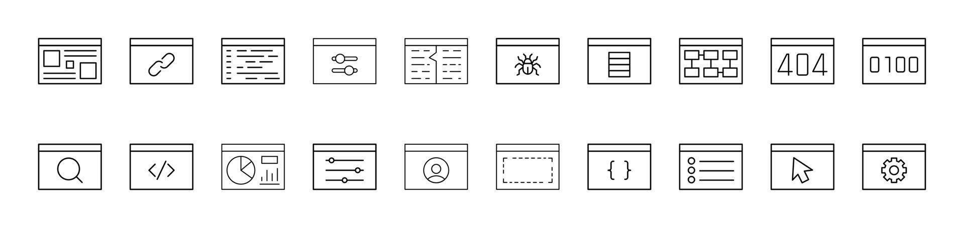 Brackets, Arrows, Gear etc Picture Collection. Editable Stroke. Perfect for Infographics, Articles, Books, Flyers, Banners vector