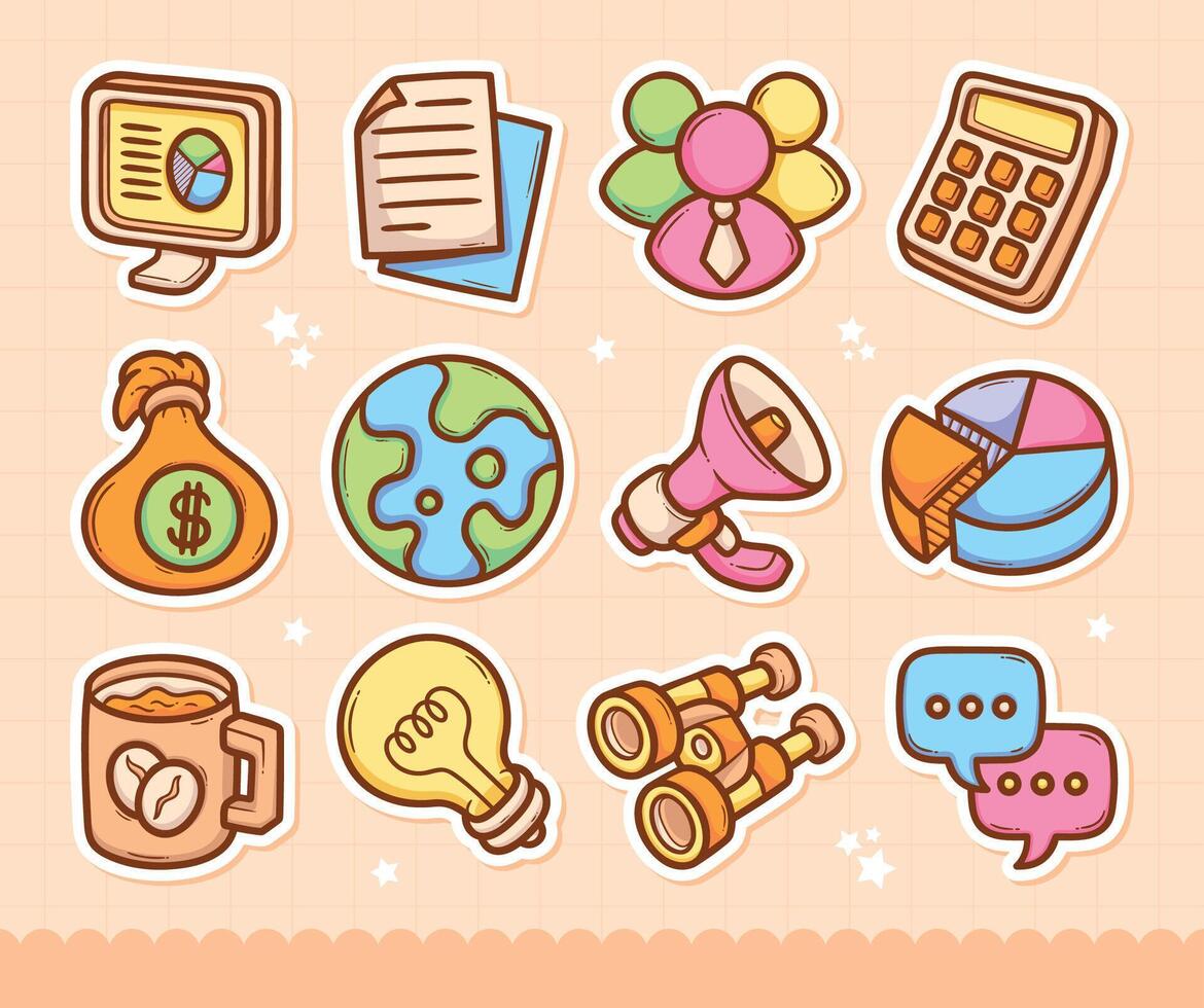 Stylish and Vibrant Start-Up Icon Pack vector