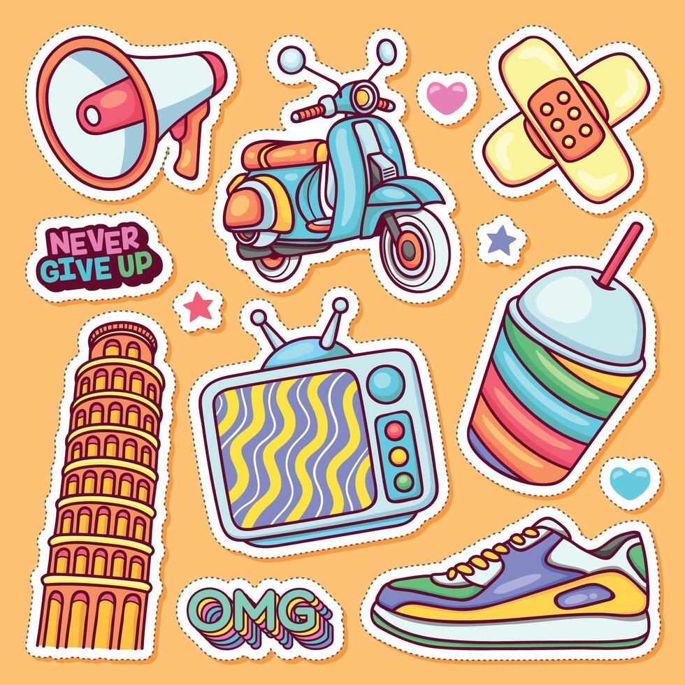 Cool and Funky Stickers for Every Occasion vector
