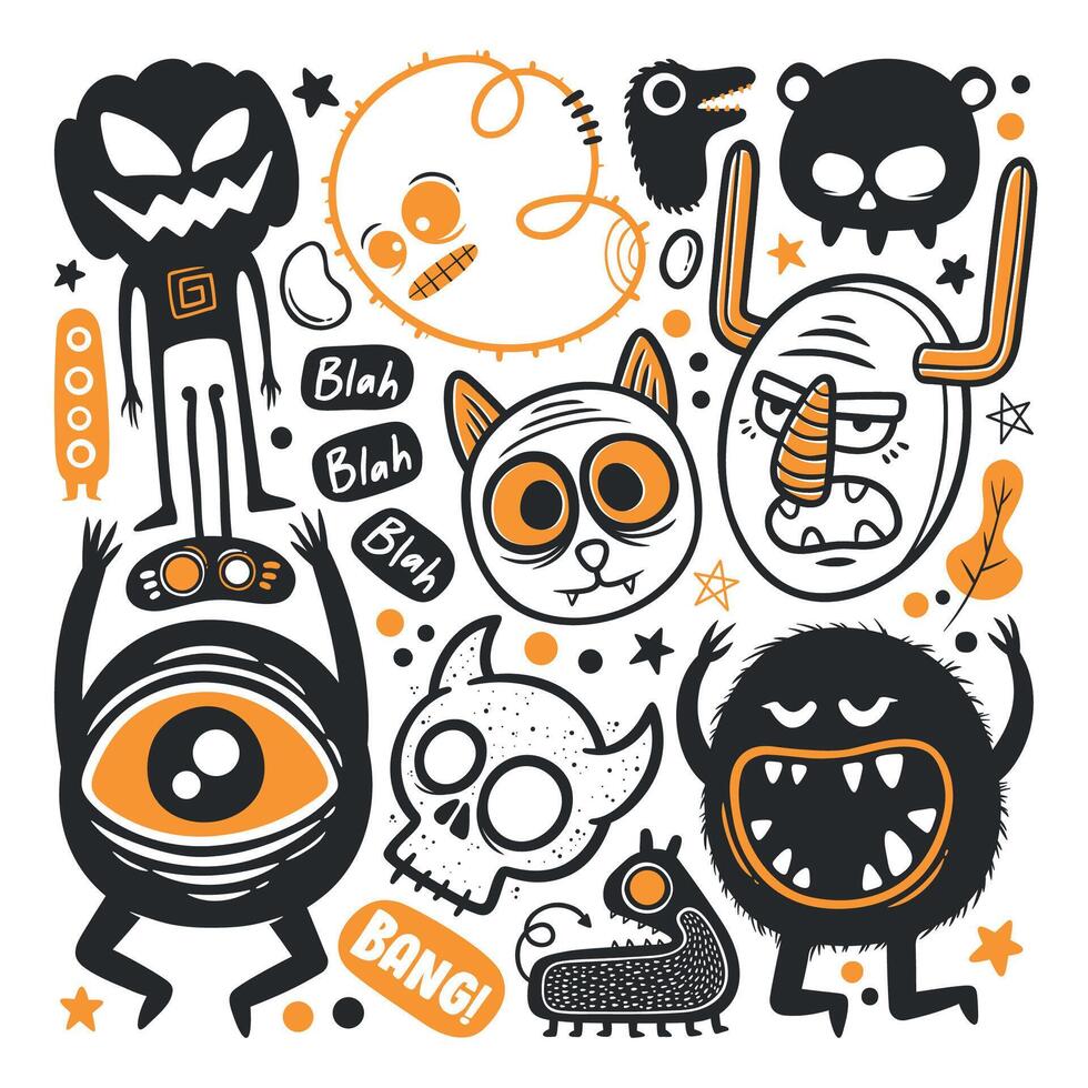 Charming Monster Illustrations with a Funky Twist vector