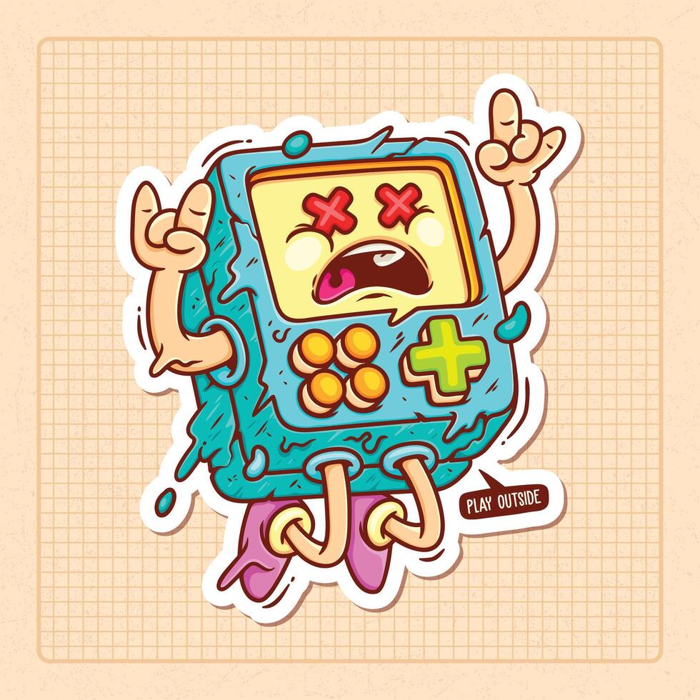 A Free Game Hand Drawn Color Doodle Illustration vector