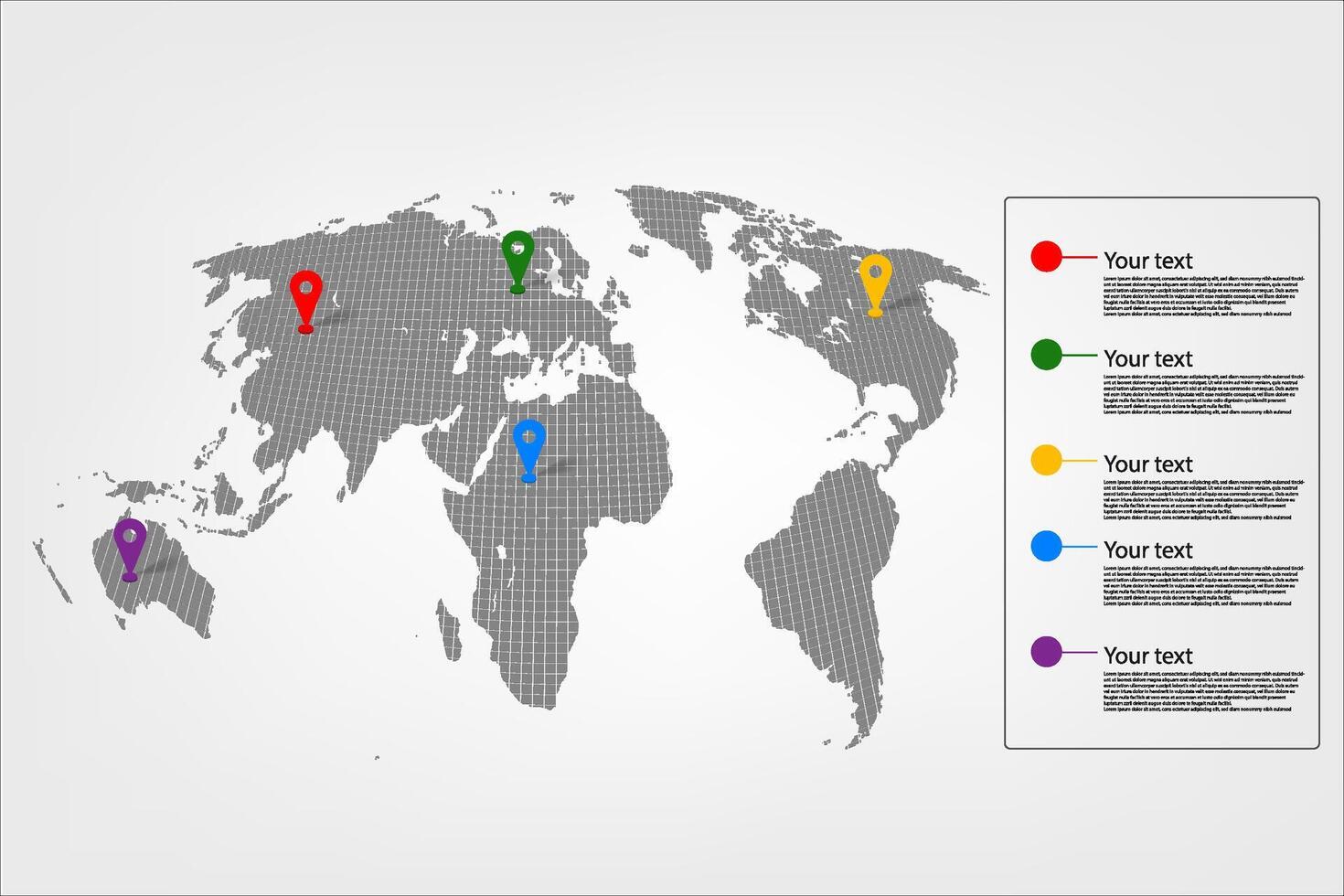 World map business infographic vector