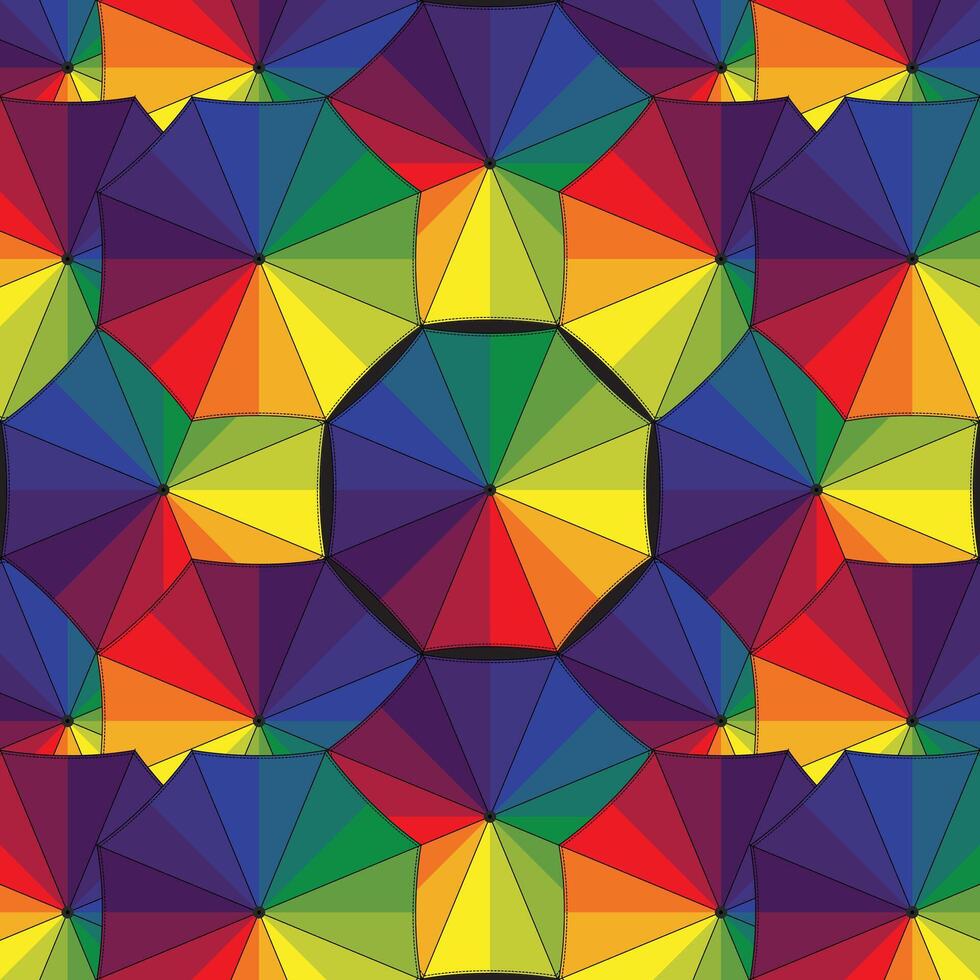 Pride Umbrella Repeat Pattern Background wallpaper vector