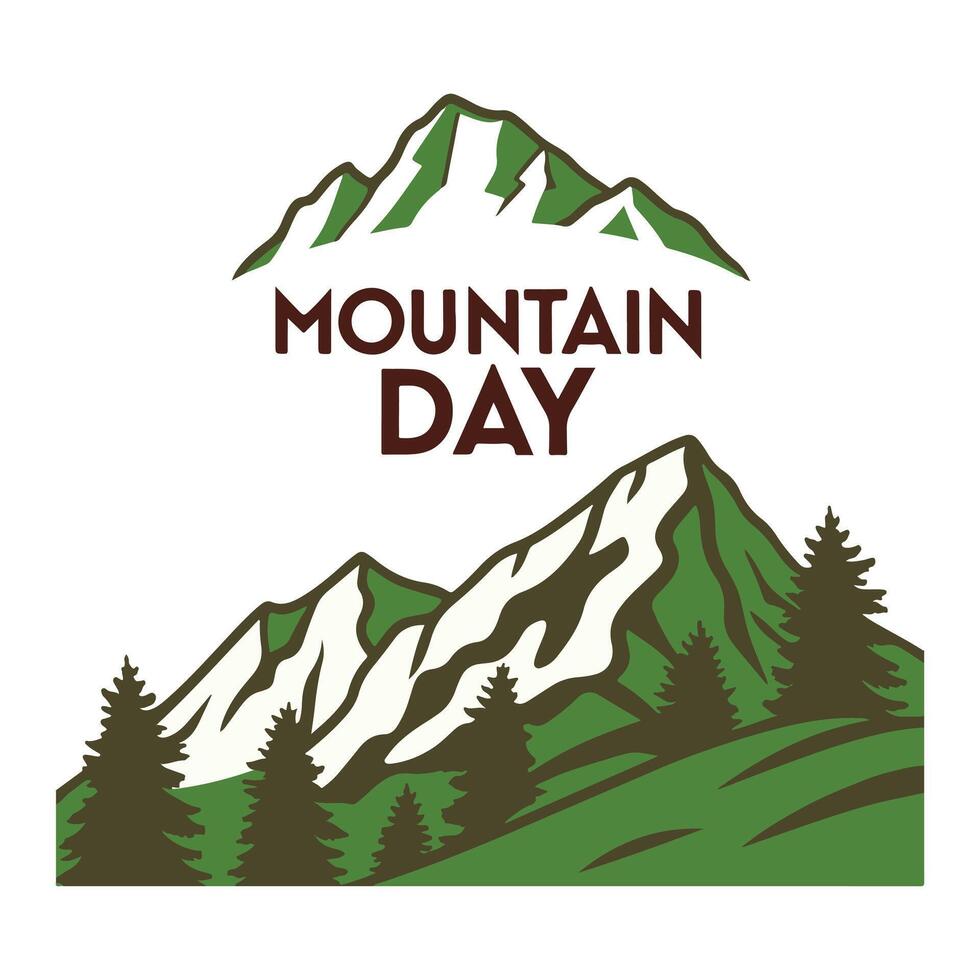 Mountain Day Art file desgin. vector
