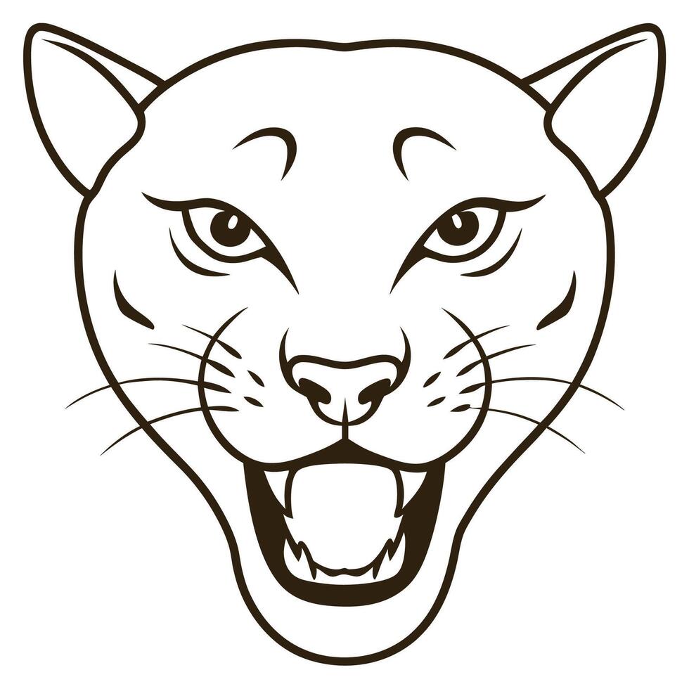 The Fierce Look of a Leopard vector