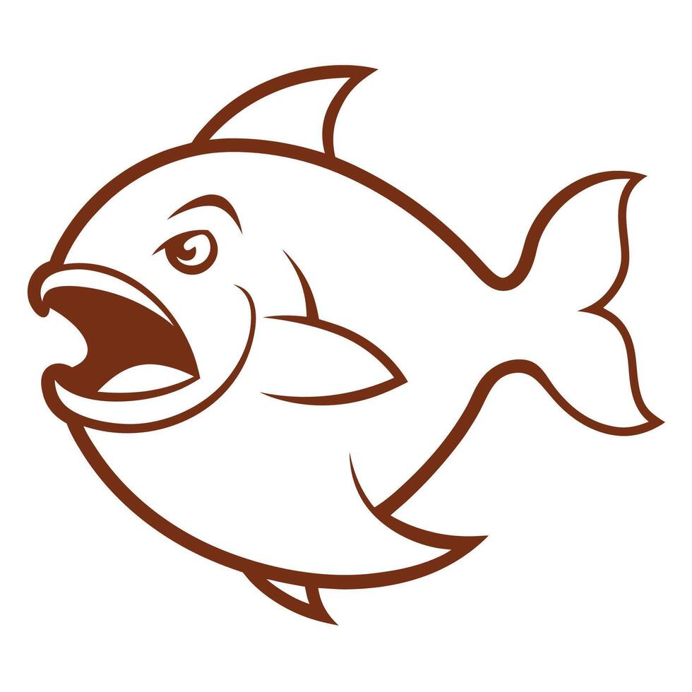 The Unusual Creature with a Shark Head vector