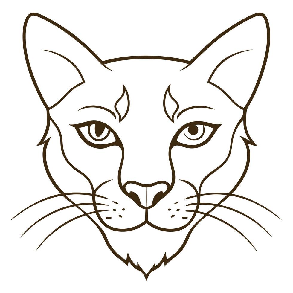 Fierce Leopard Face With Intense Expression vector