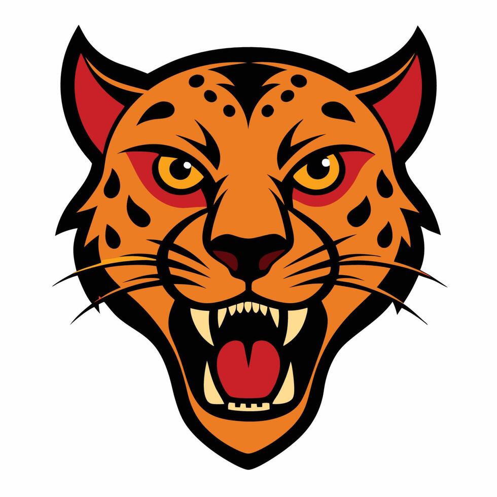 Leopard's Intense Gaze in the Wild vector