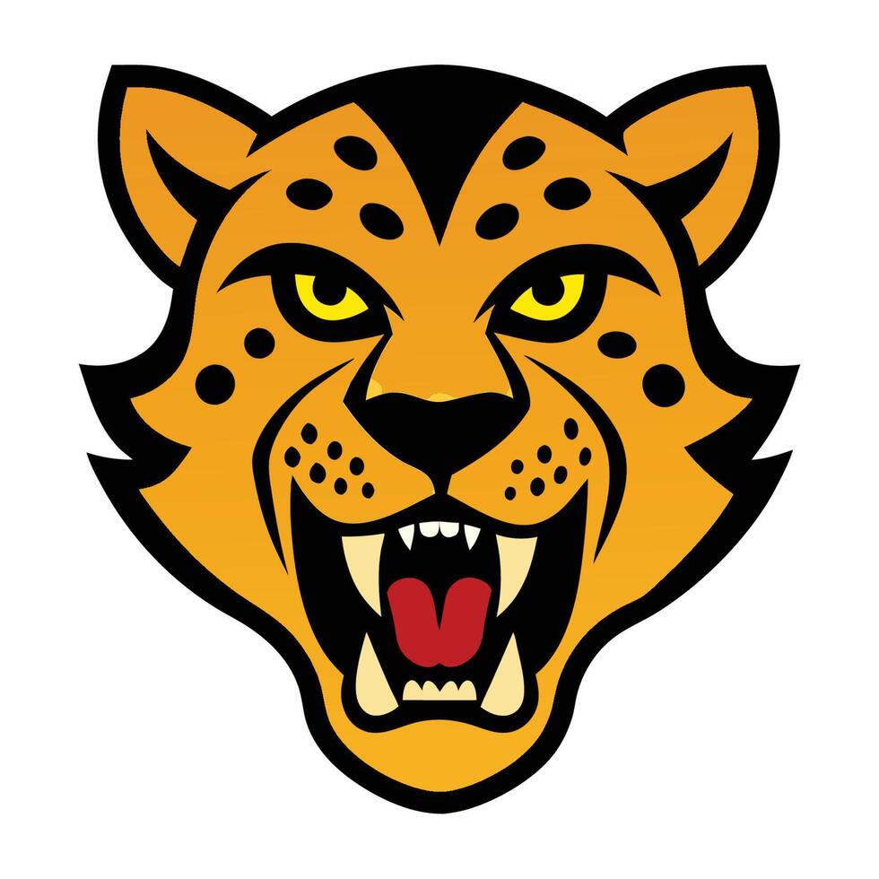 Leopard Face Full of Strength and Intensity vector
