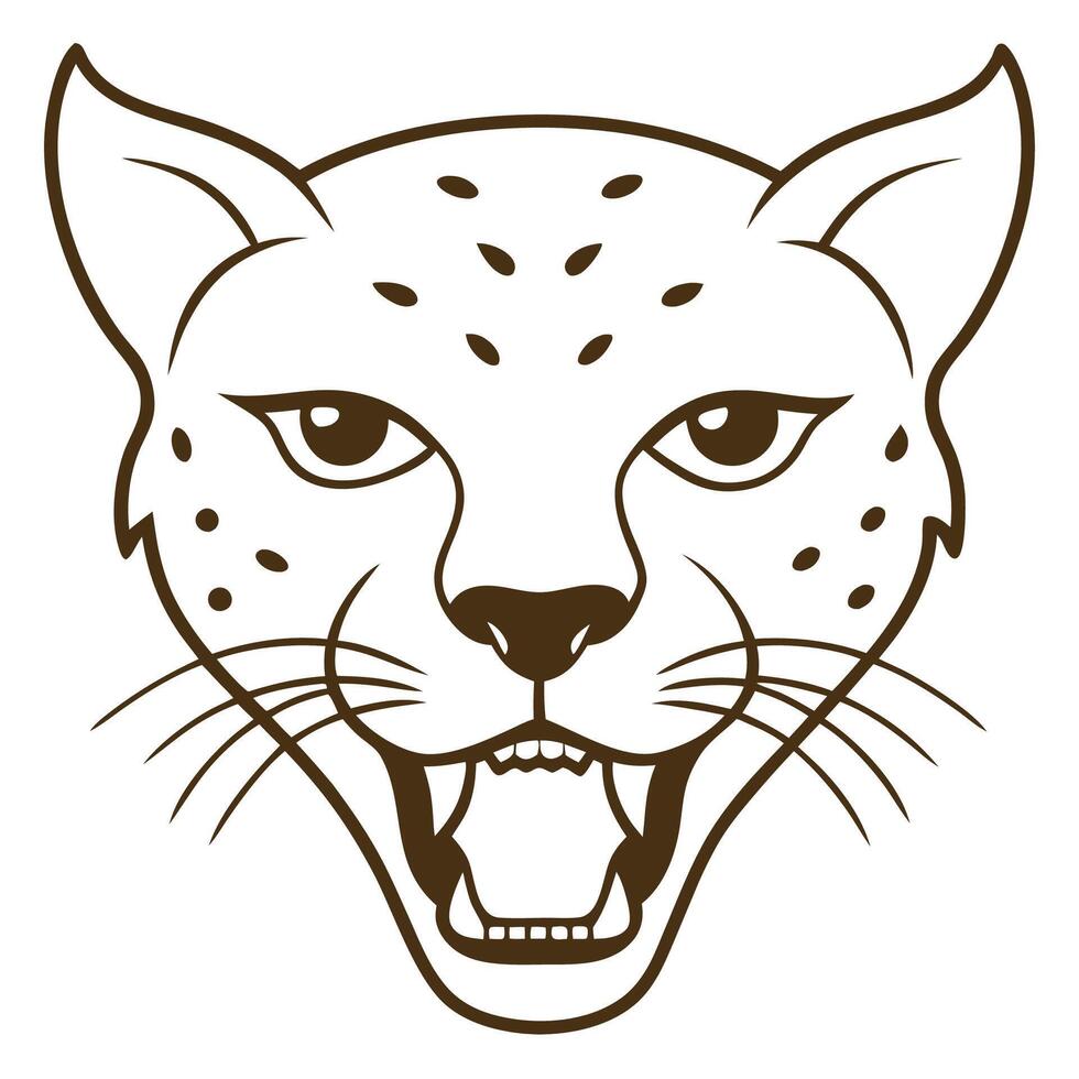 Powerful Leopard Face in Focus vector
