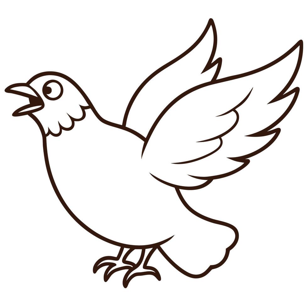 Easy Art Outlines for Kids to Color vector