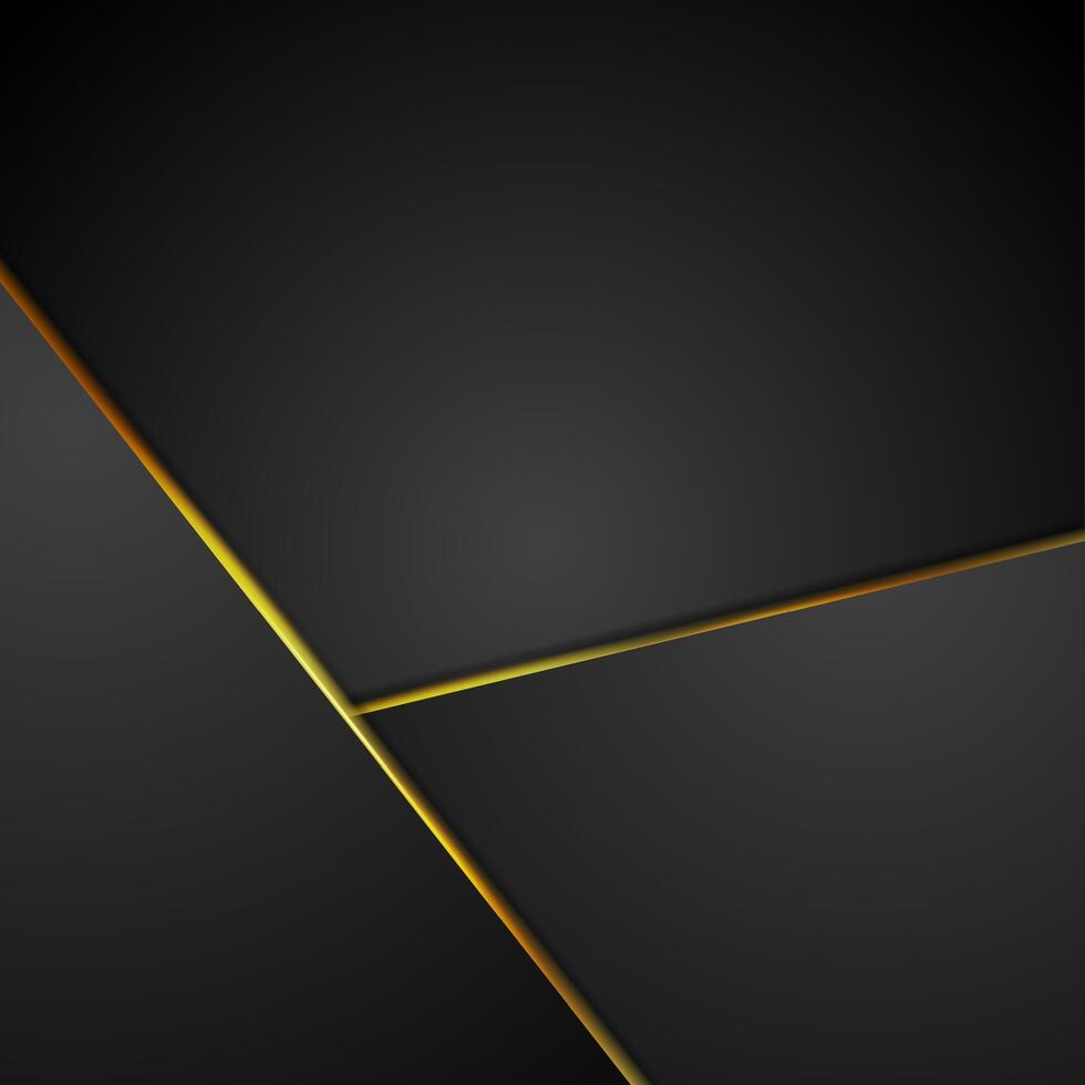 Black corporate background with glowing stripes vector