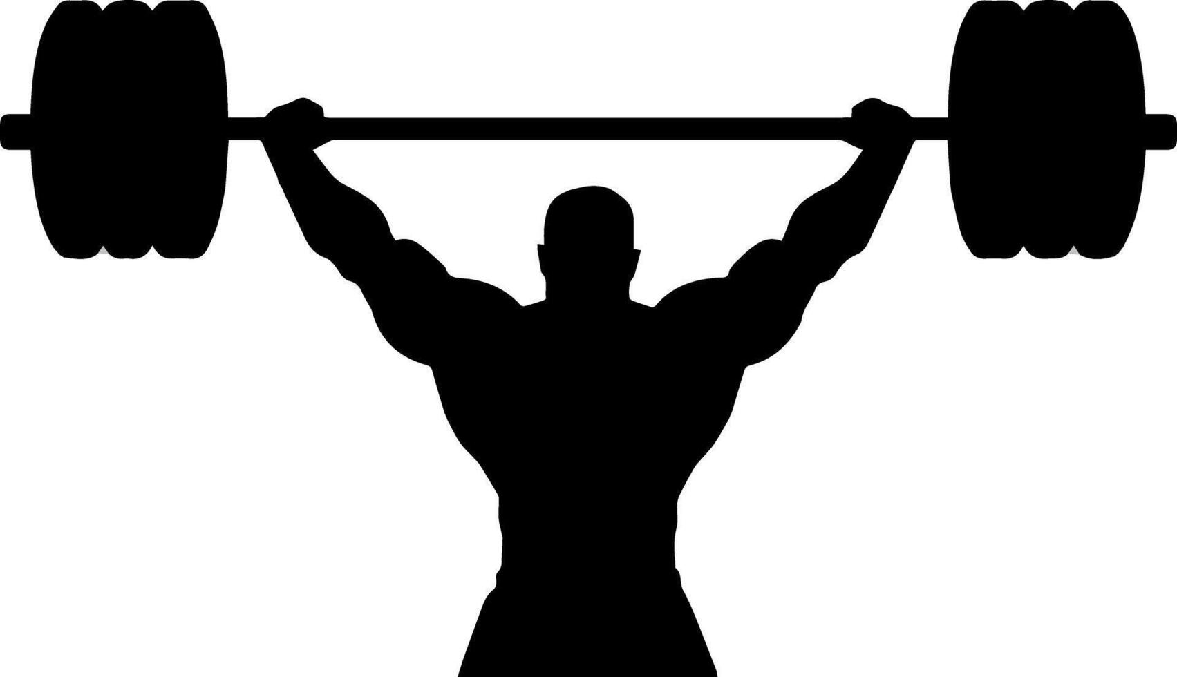 Man doing heavy weight lifting vector