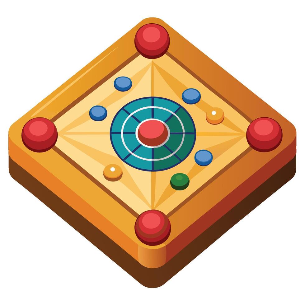 Lightweight Carom Board for Easy Use vector