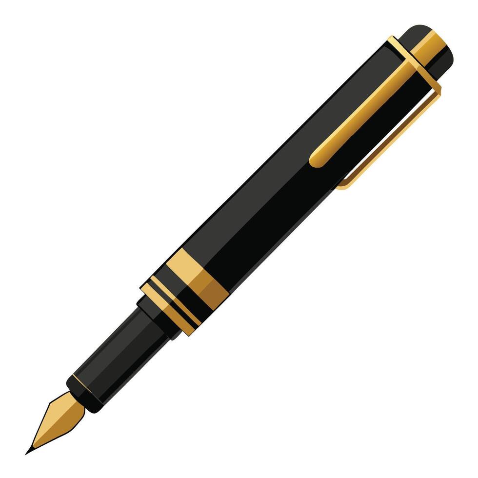 Timeless Beauty of Black and Golden Pens vector