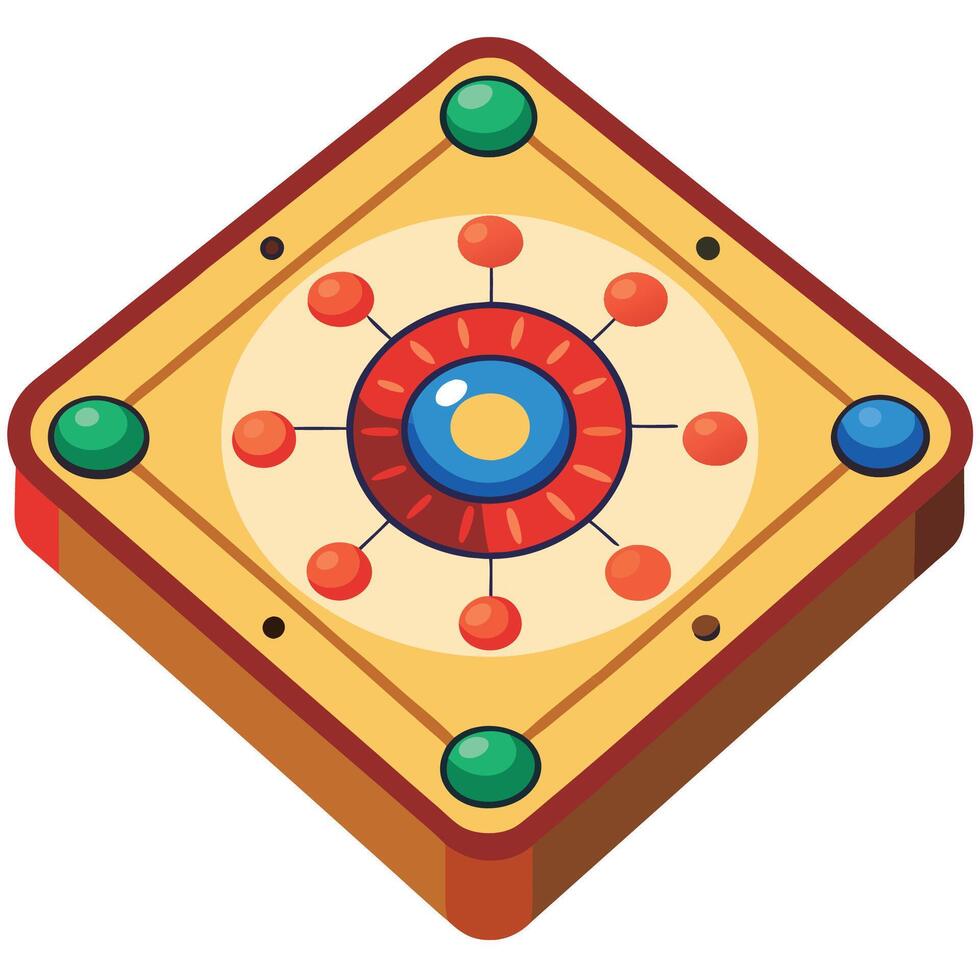Carom Board for Indoor Games vector