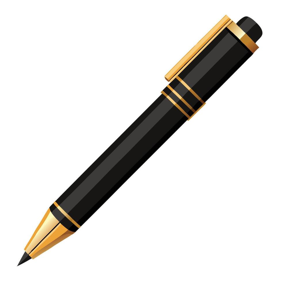 Black and Golden Pens for Everyday Use vector