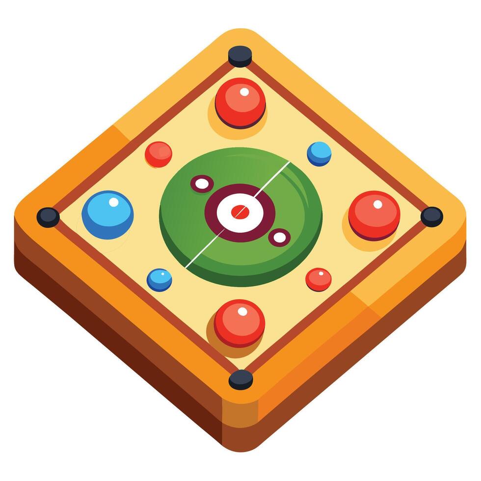 Carom Board for Family Fun vector
