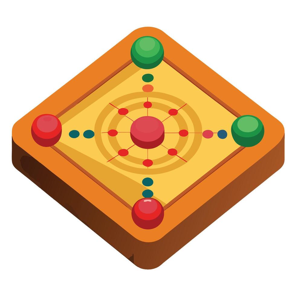 Classic Carom Board Game vector
