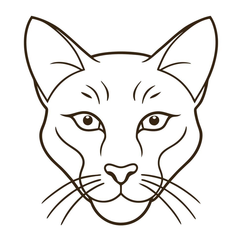 Bold Leopard Face With Piercing Eyes vector