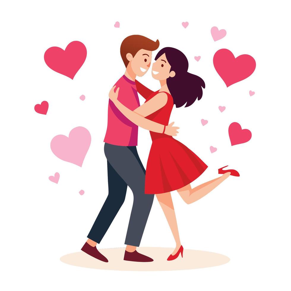 Trendy Valentines Day Couple Design vector