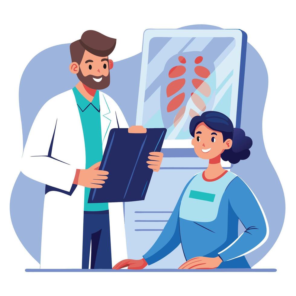 Delivering Care as a Skilled Doctor in a Clinic vector