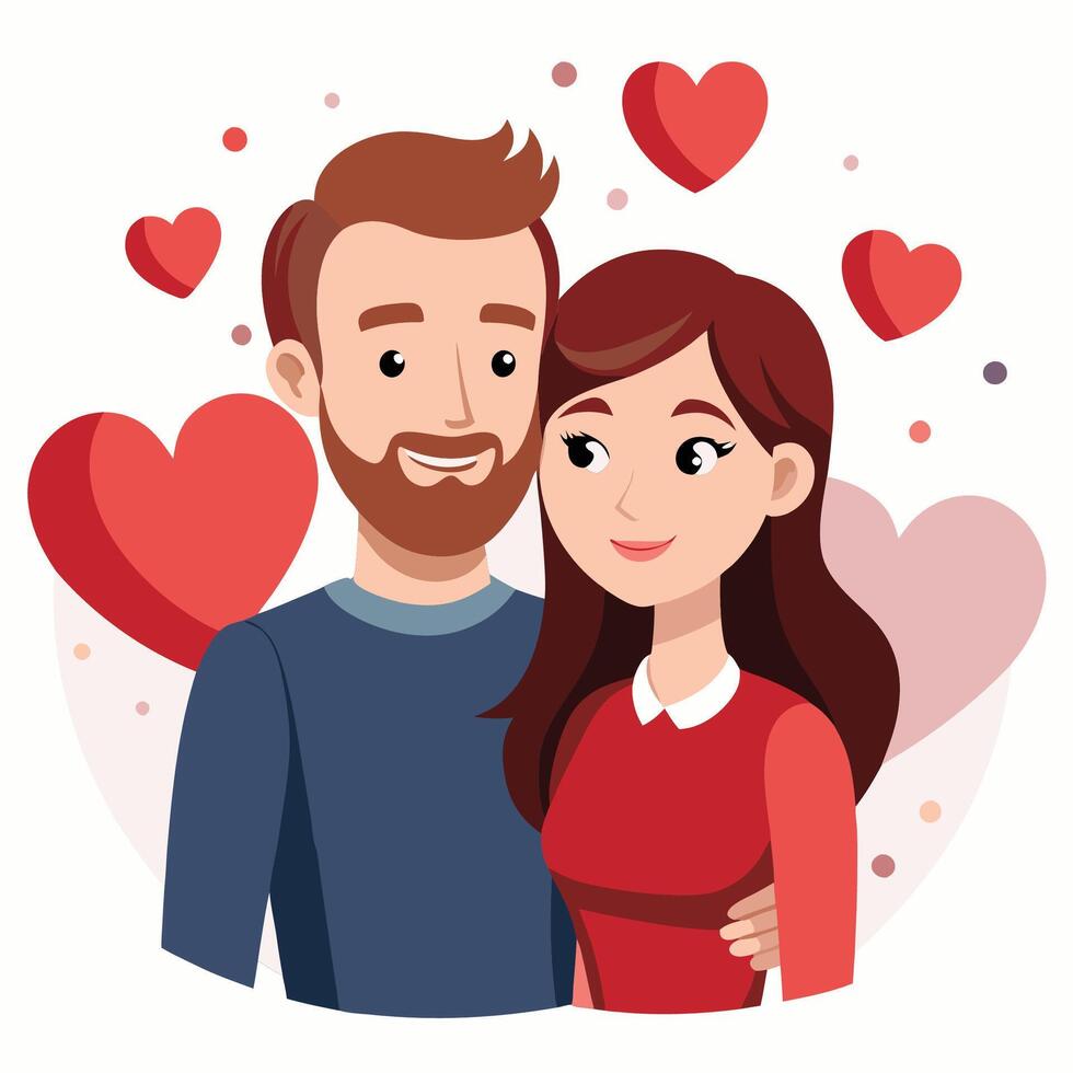 Chic Valentines Day Couple Design vector