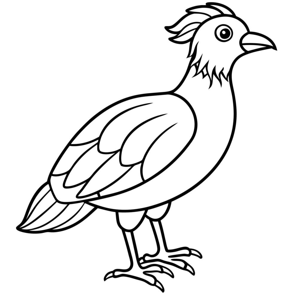 Hand Drawn Shoebill Stork to Color vector