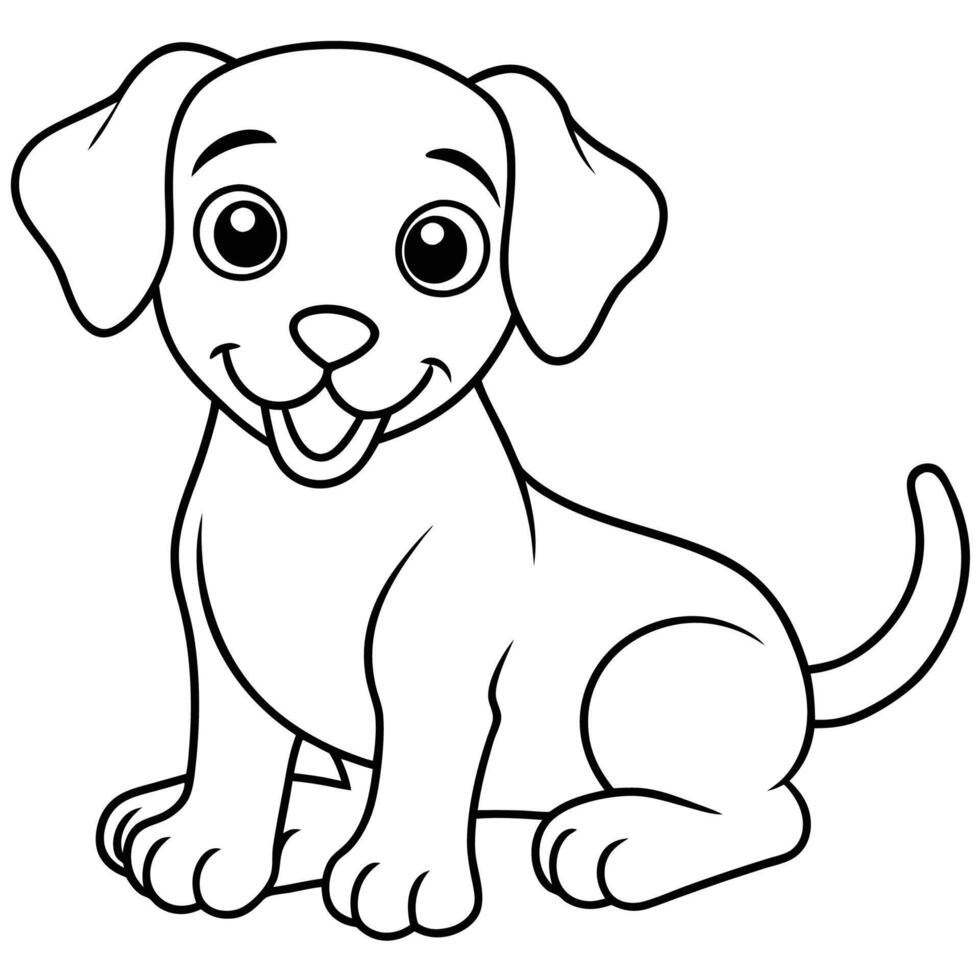 Adorable Cat Design Outline vector