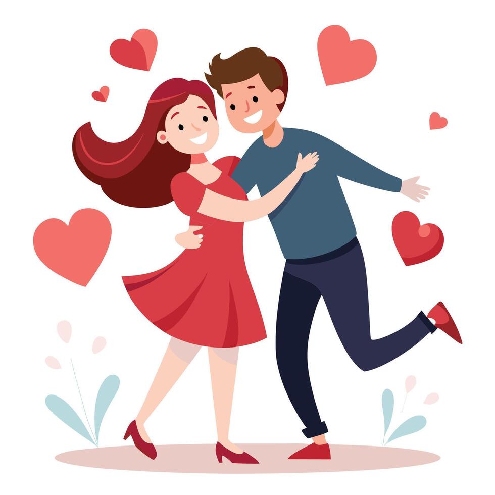Sweet Valentines Day Couple Design vector