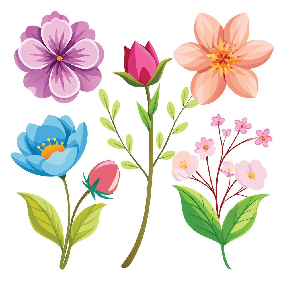 The Charm of Garden Blooms vector