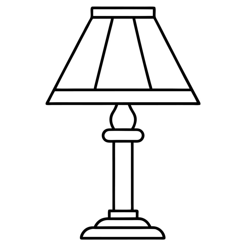 lamp Icon line art vector