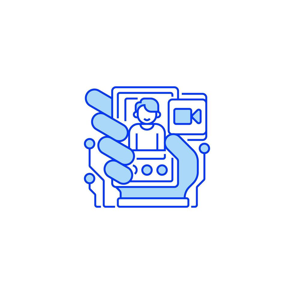 Call Line Icon. linear style sign for mobile concept and web design. vector