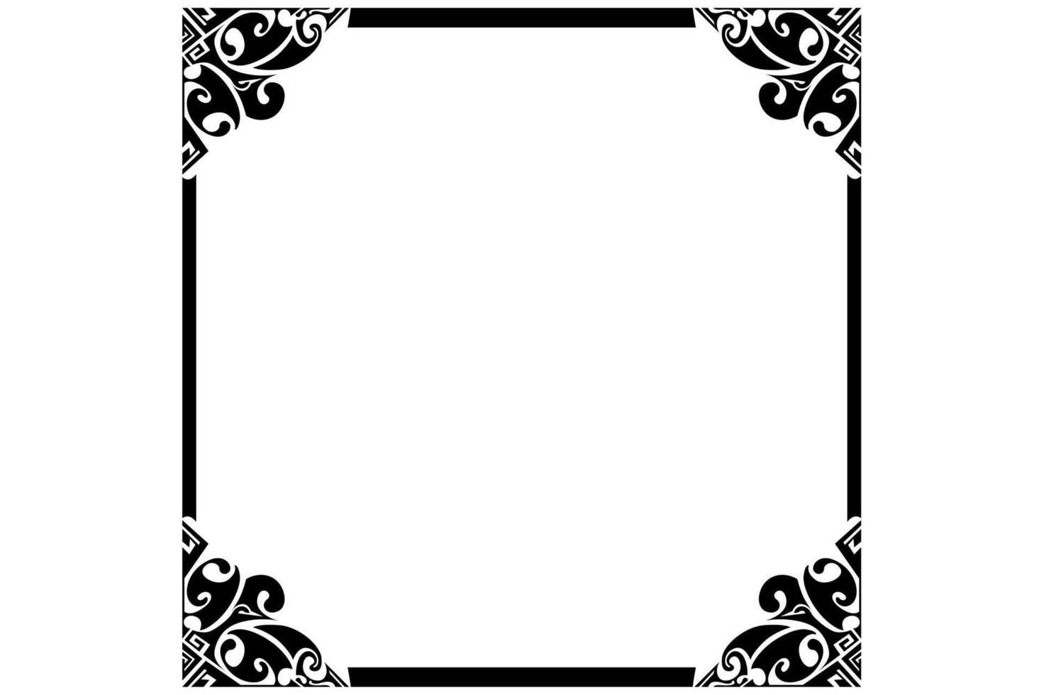 Black square frame Design in the shape of wave vector