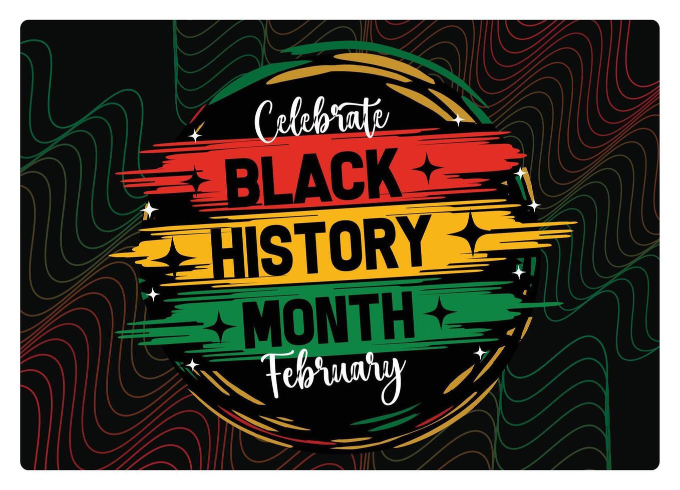 Celebrating Black History Month with bright colors and meaningful designs. vector