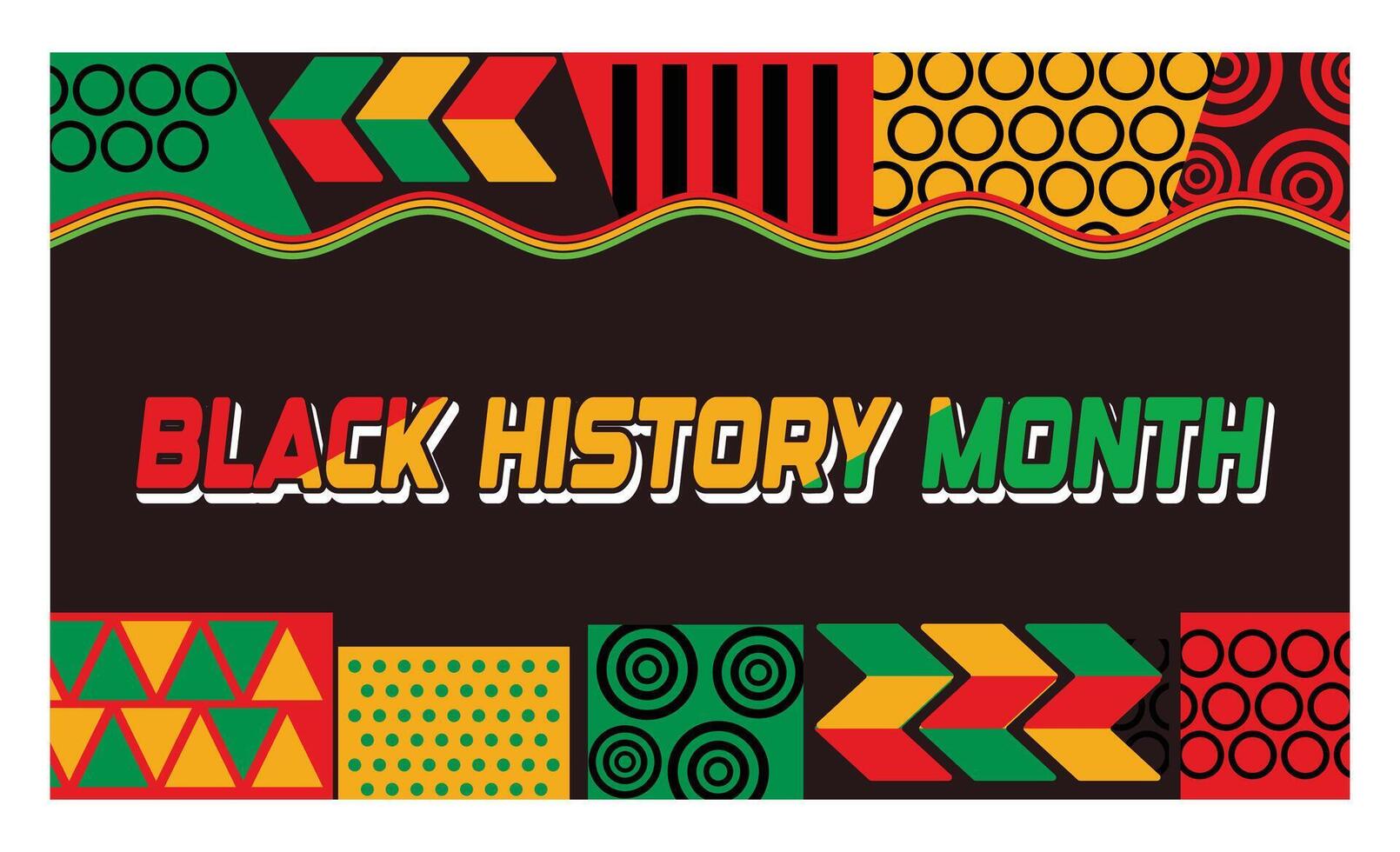 Bright geometric design celebrating Black History Month. vector