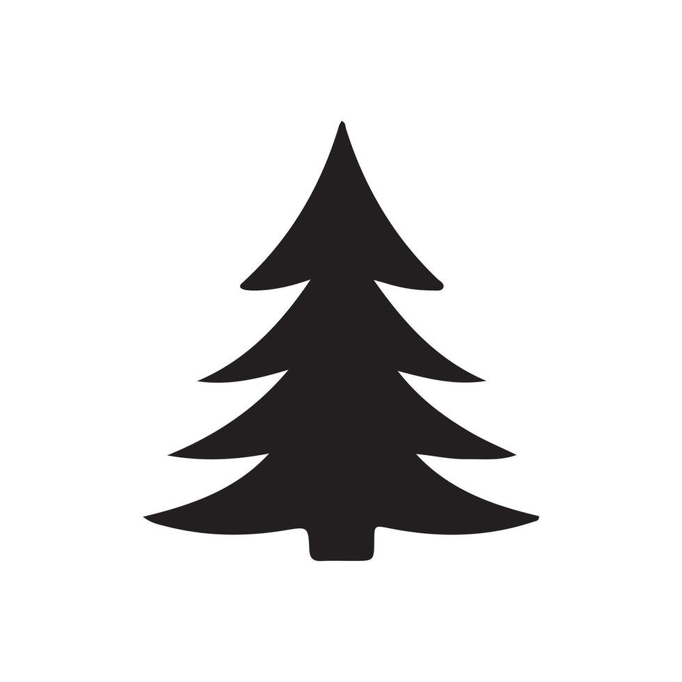 Christmas trees showcasing varying shapes and arrangements of branches vector