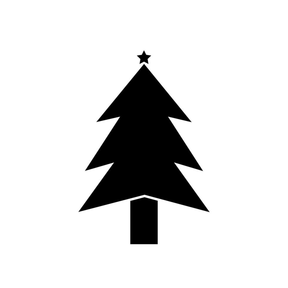 Christmas tree design is distinct, showcasing varying shapes and arrangements of branches vector