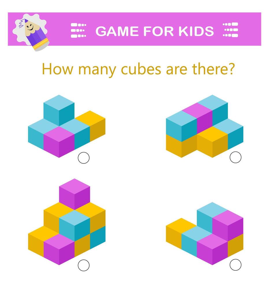 logic game. Attention tasks vector