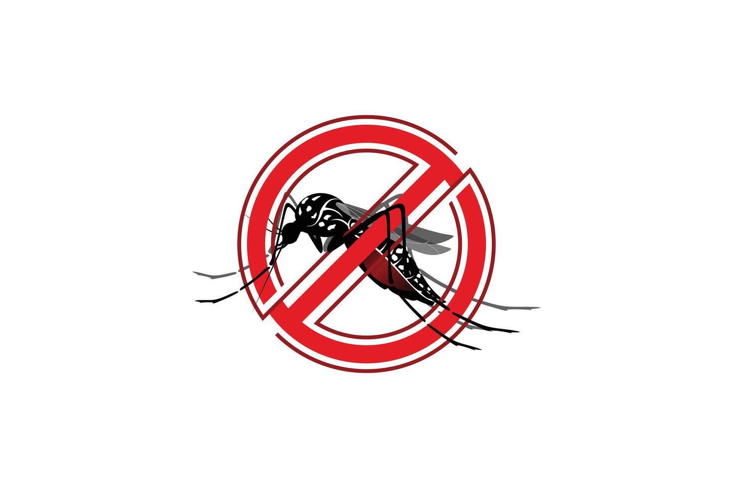 Zika virus logo design . Mosquito bite warning icon symbol vector