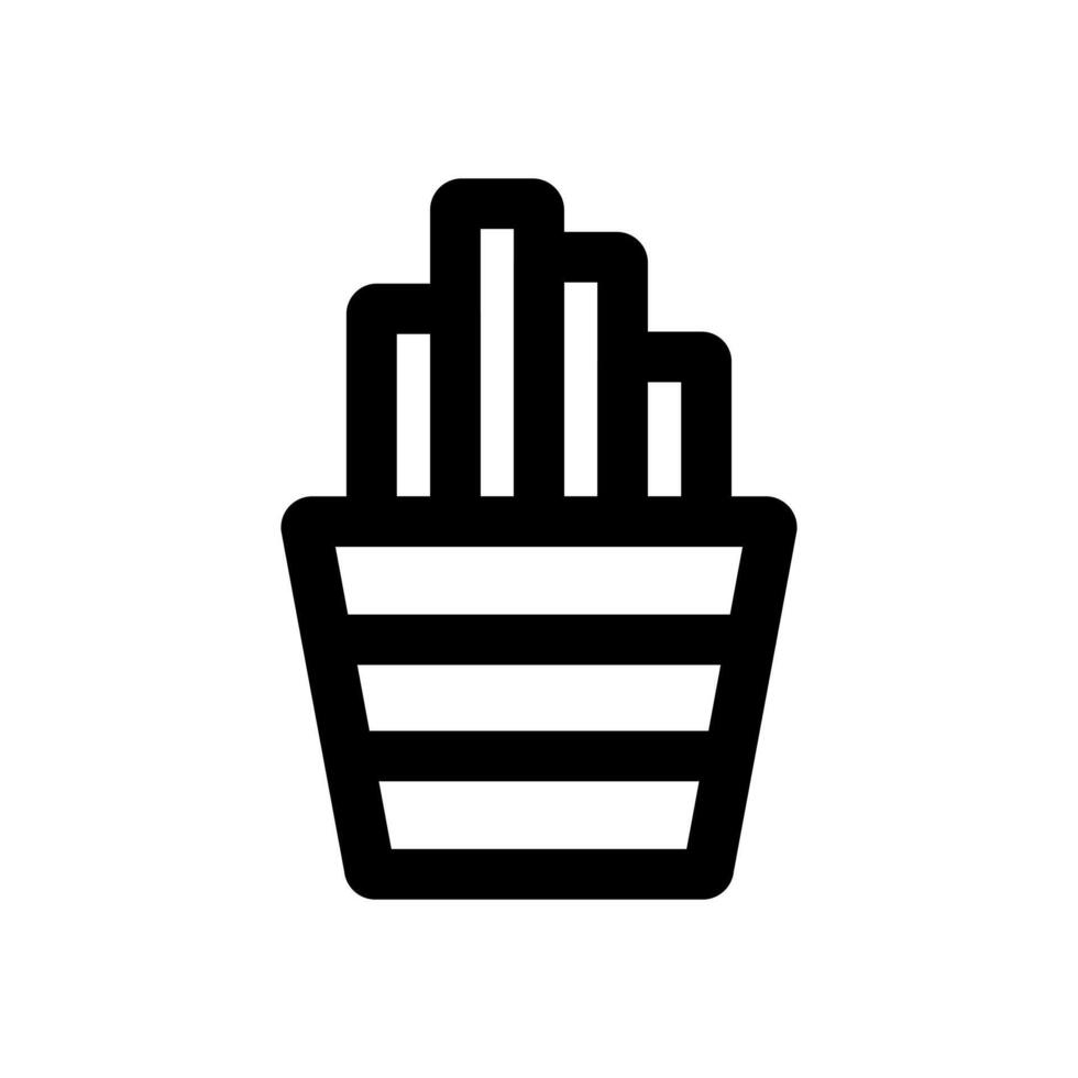 French fries icon vector