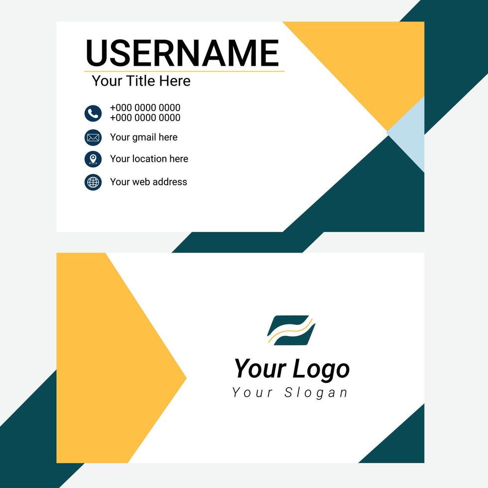 Modern professional business card design vector